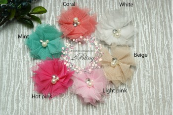 Petite Tulle Flower (6cm), Pack of 3